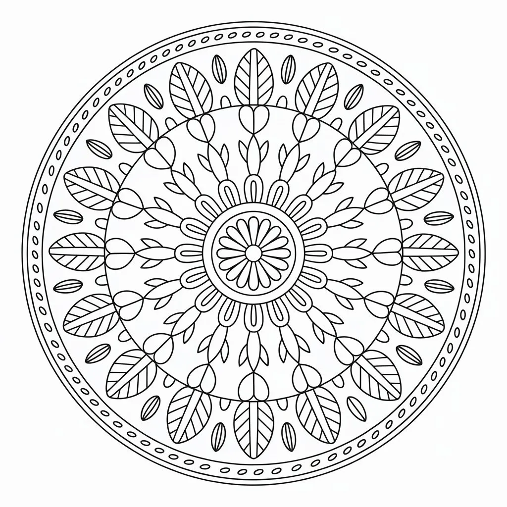 Beautiful ceramic plate with a detailed hand-painted design. Mandala Coloring Pages